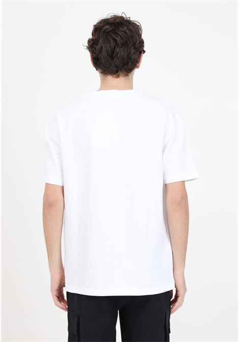 'TEXTURE' model men's t-shirt in white CALVIN KLEIN JEANS | J30J325214YAFYAF